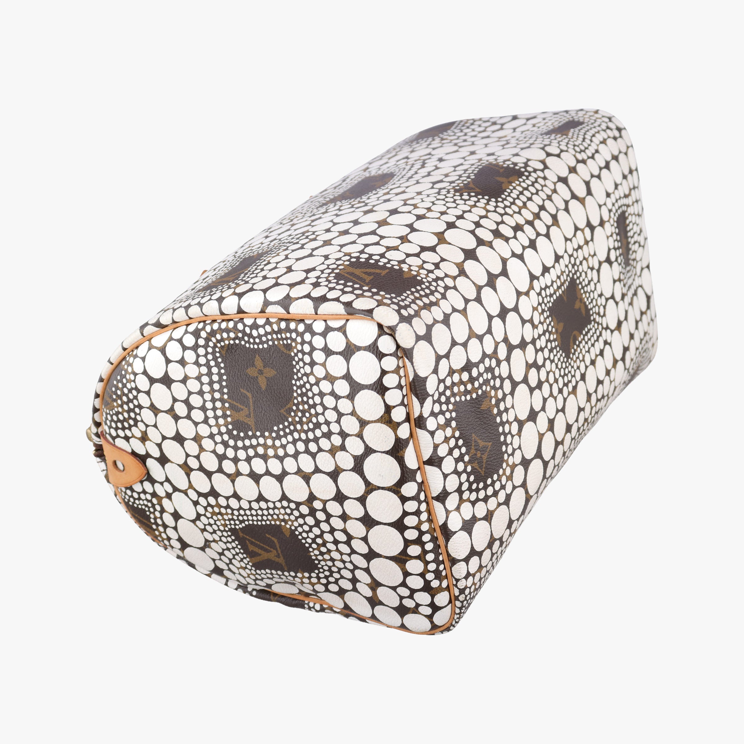 Pre-owned Louis Vuitton Monogram Town Speedy 30 Brown x White Monogram canvas    　 M40690 handbag | stylenewstar