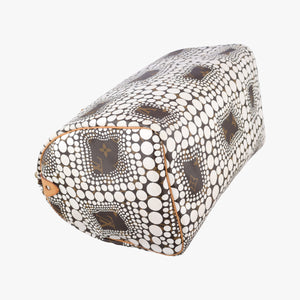 Pre-owned Louis Vuitton Monogram Town Speedy 30 Brown x White Monogram canvas    　 M40690 handbag | stylenewstar