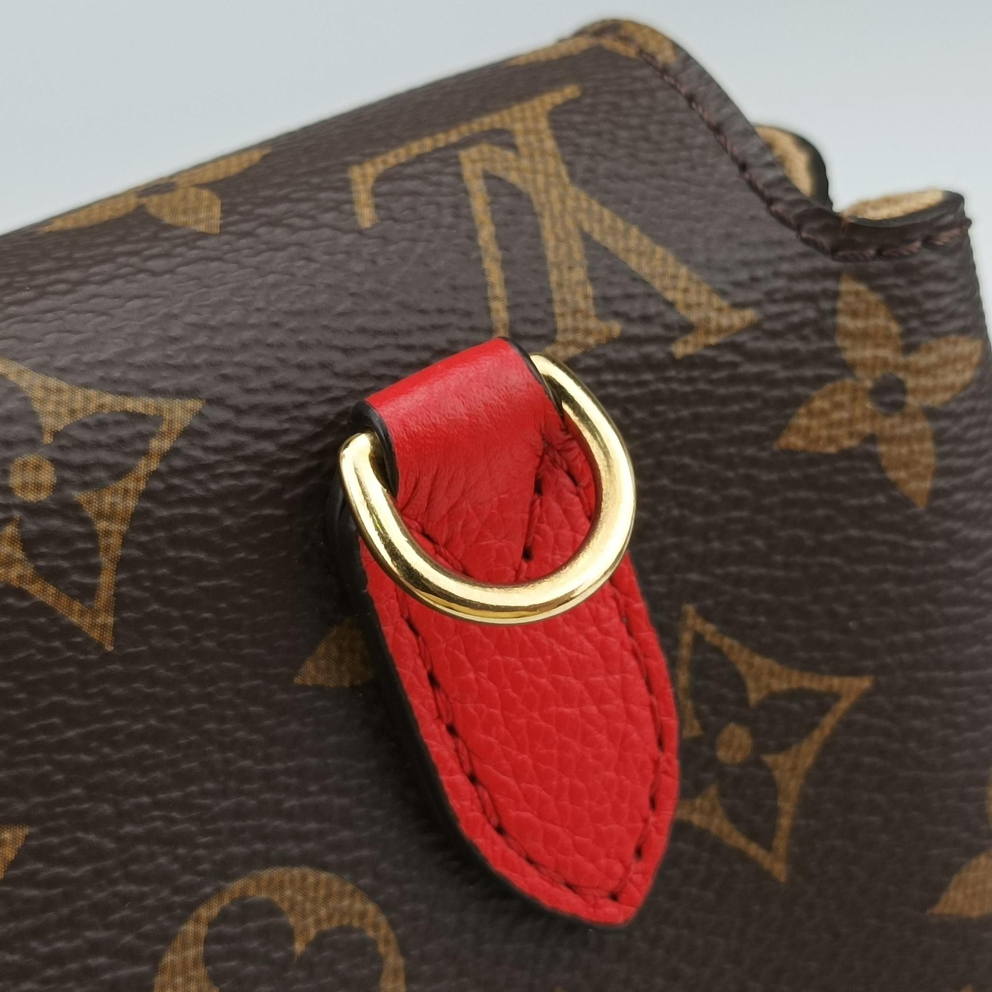 Secondhand Louis Vuitton MARIGNAN Brown×COQUELICOT Monogram Canvas×calf leather M44286 shoulderbag | stylenewstar