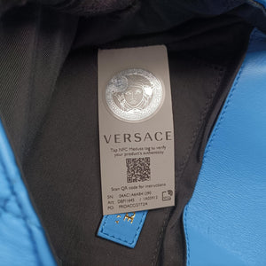 Vintage VERSACE Medusa Blue Leather  shoulderbag | stylenewstar