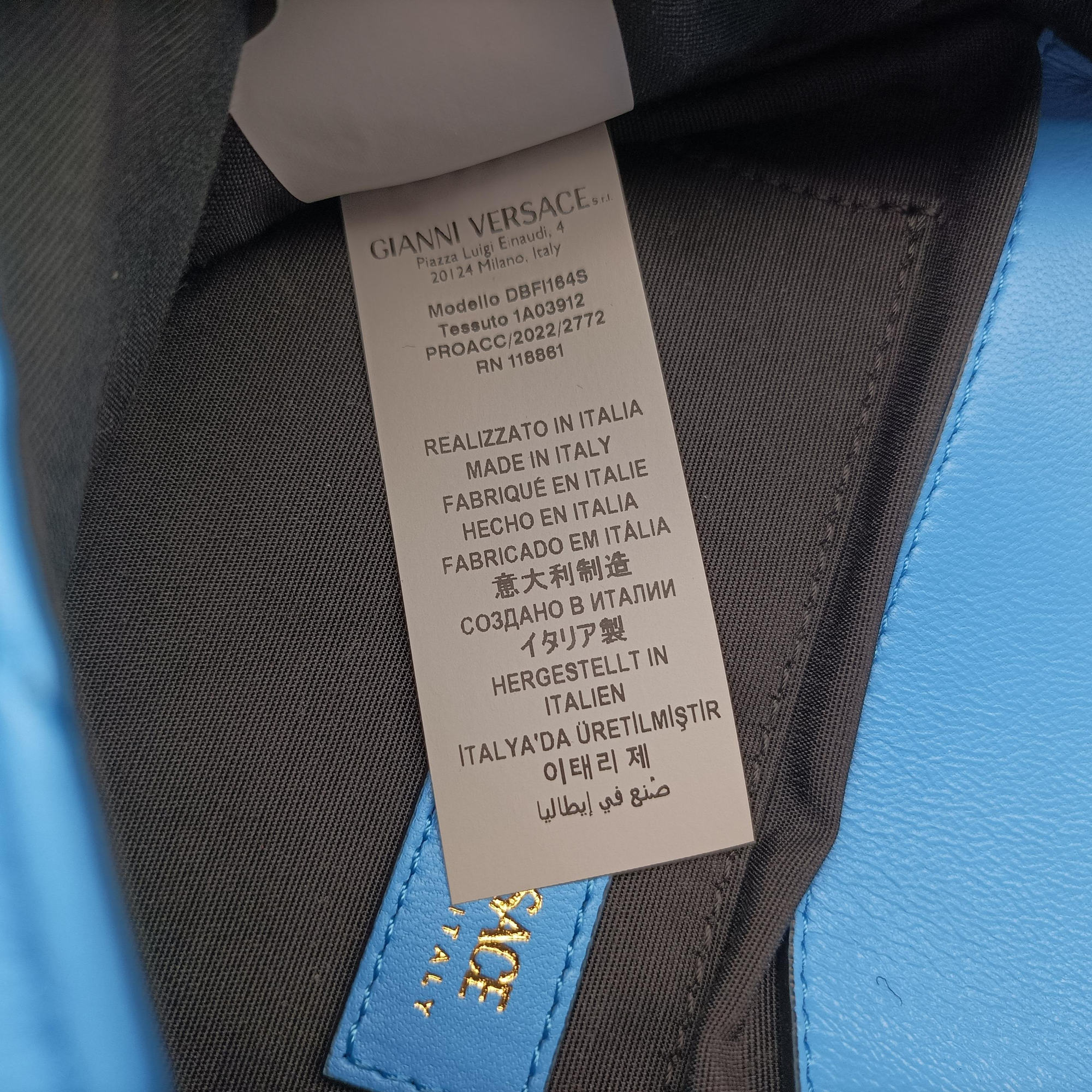 Vintage VERSACE Medusa Blue Leather  shoulderbag | stylenewstar