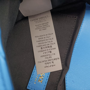Vintage VERSACE Medusa Blue Leather  shoulderbag | stylenewstar
