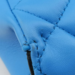 Vintage VERSACE Medusa Blue Leather  shoulderbag | stylenewstar
