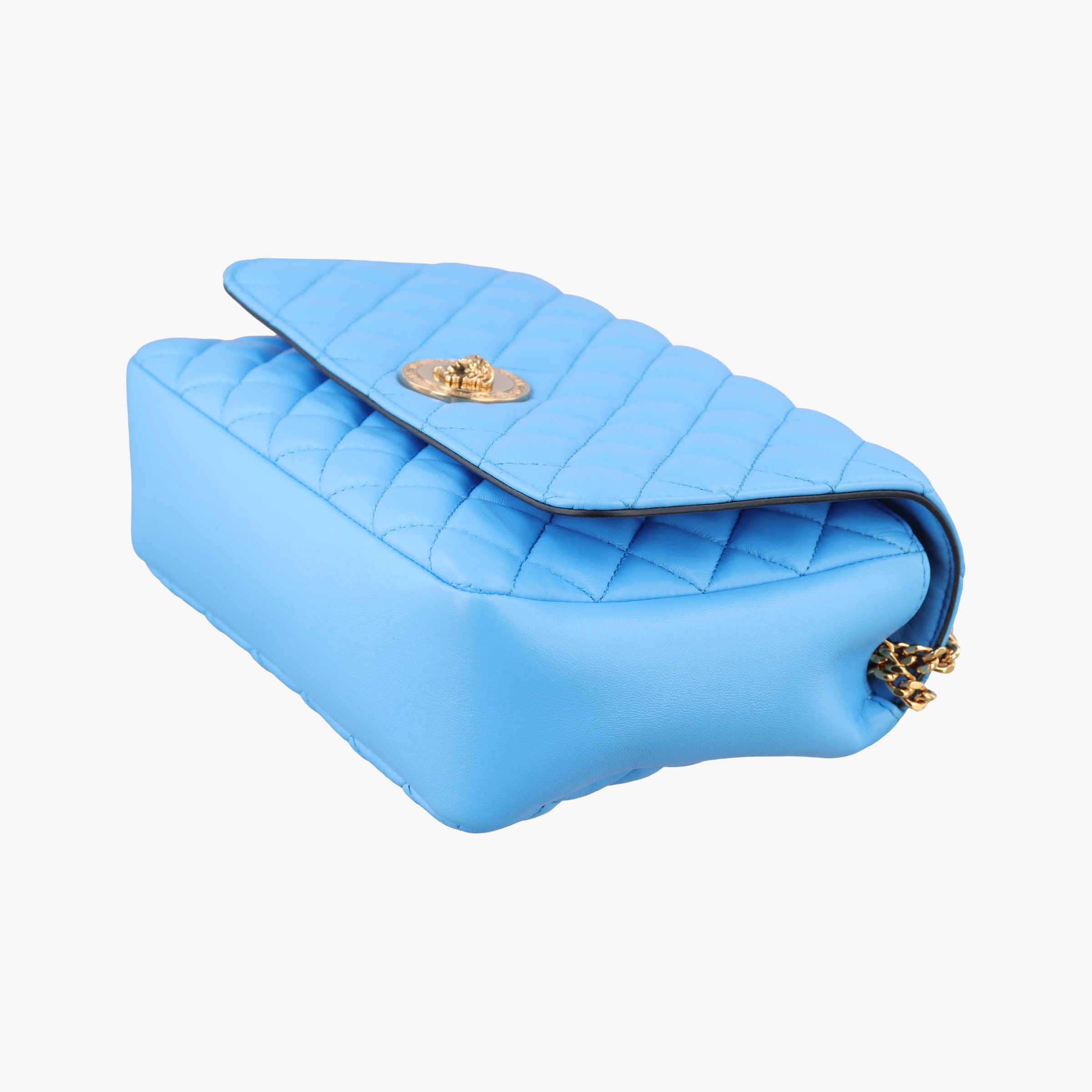 Vintage VERSACE Medusa Blue Leather  shoulderbag | stylenewstar