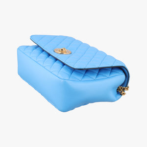 Vintage VERSACE Medusa Blue Leather  shoulderbag | stylenewstar