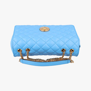 Vintage VERSACE Medusa Blue Leather  shoulderbag | stylenewstar