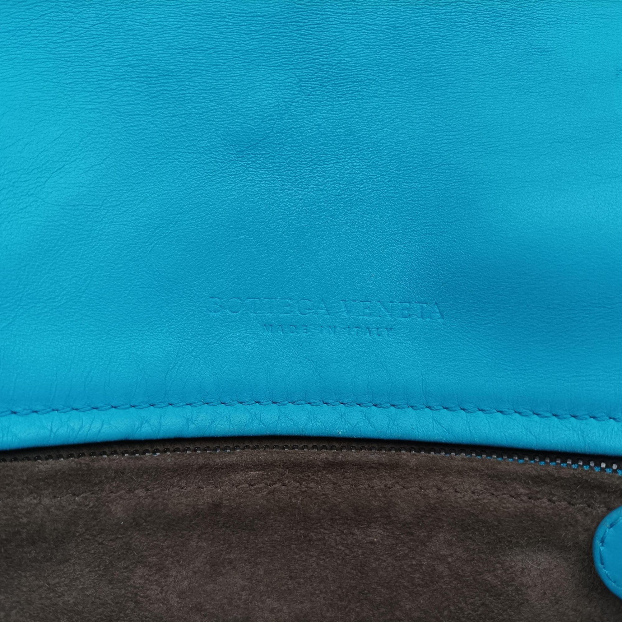 Vintage Bottega Veneta Intrecciato Blue lambskin  shoulderbag | stylenewstar