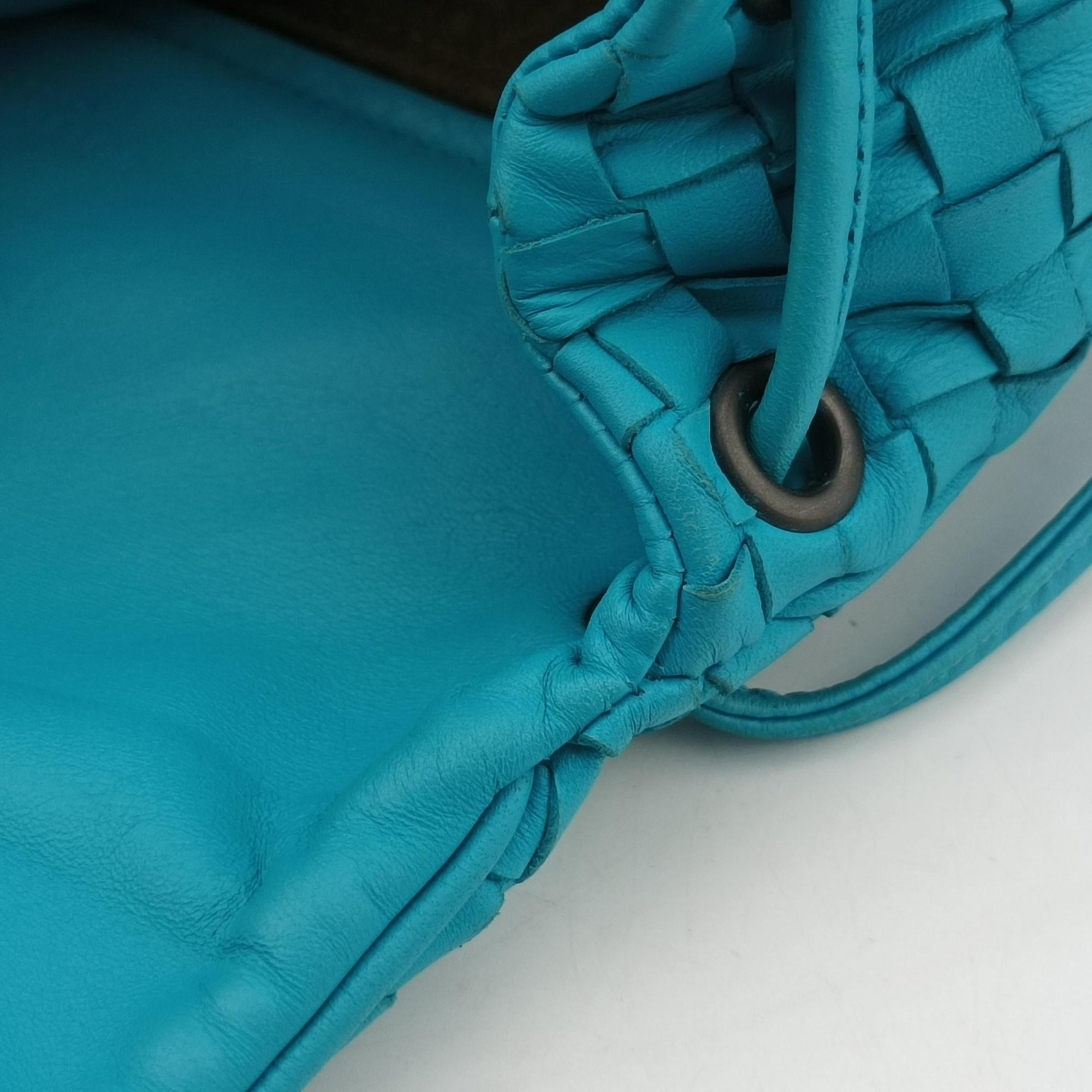 Vintage Bottega Veneta Intrecciato Blue lambskin  shoulderbag | stylenewstar