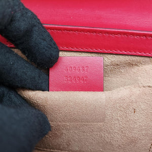 Pre-owned Gucci Padlock beige×red×pink PVC coated canvas×Leather 409487 shoulderbag | stylenewstar