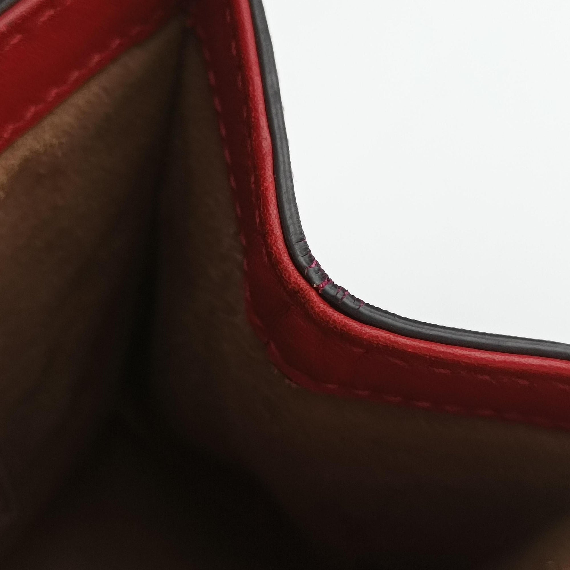 Pre-owned Gucci Padlock beige×red×pink PVC coated canvas×Leather 409487 shoulderbag | stylenewstar