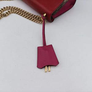 Pre-owned Gucci Padlock beige×red×pink PVC coated canvas×Leather 409487 shoulderbag | stylenewstar