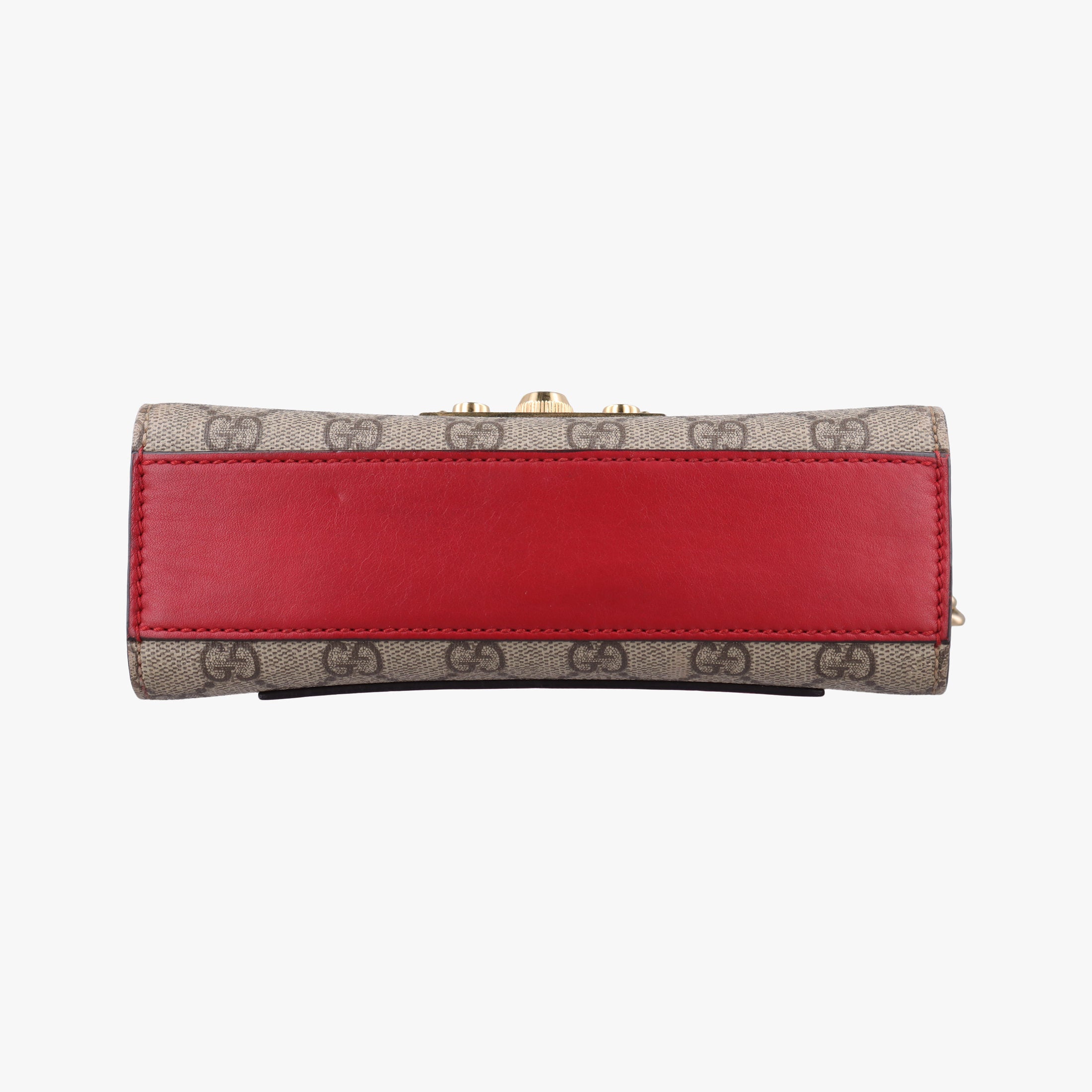 Pre-owned Gucci Padlock beige×red×pink PVC coated canvas×Leather 409487 shoulderbag | stylenewstar