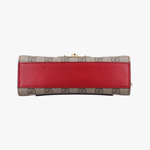 Pre-owned Gucci Padlock beige×red×pink PVC coated canvas×Leather 409487 shoulderbag | stylenewstar