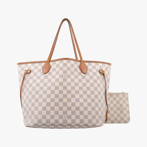 Pre-owned Louis Vuitton Neverfull MM Azur Damier Canvas N51107 shoulderbag | stylenewstar