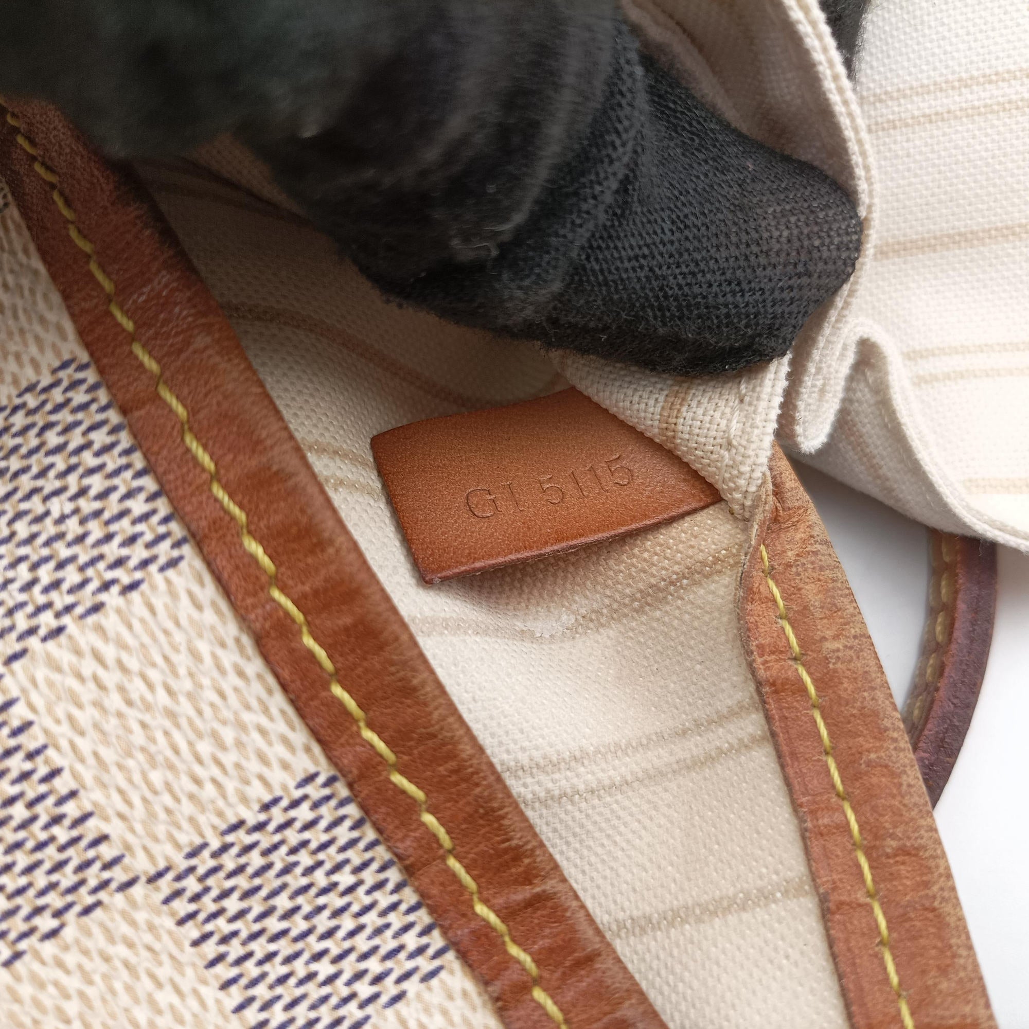 Pre-owned Louis Vuitton Neverfull MM Azur Damier Canvas N51107 shoulderbag | stylenewstar
