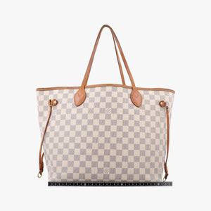 Pre-owned Louis Vuitton Neverfull MM Azur Damier Canvas N51107 shoulderbag | stylenewstar