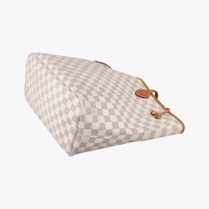 Pre-owned Louis Vuitton Neverfull MM Azur Damier Canvas N51107 shoulderbag | stylenewstar