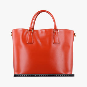 Pre-owned Prada Galleria Orange SAFFIANO Leather BN2316 shoulderbag | stylenewstar