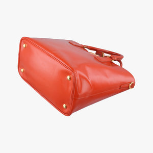 Pre-owned Prada Galleria Orange SAFFIANO Leather BN2316 shoulderbag | stylenewstar