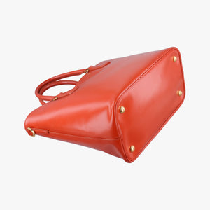 Pre-owned Prada Galleria Orange SAFFIANO Leather BN2316 shoulderbag | stylenewstar