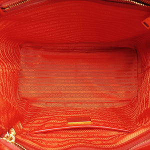 Pre-owned Prada Galleria Orange SAFFIANO Leather BN2316 shoulderbag | stylenewstar