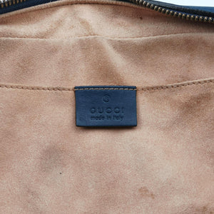 Pre-owned Gucci GG Marmont navy×Multicolour Leather 447632 shoulderbag | stylenewstar