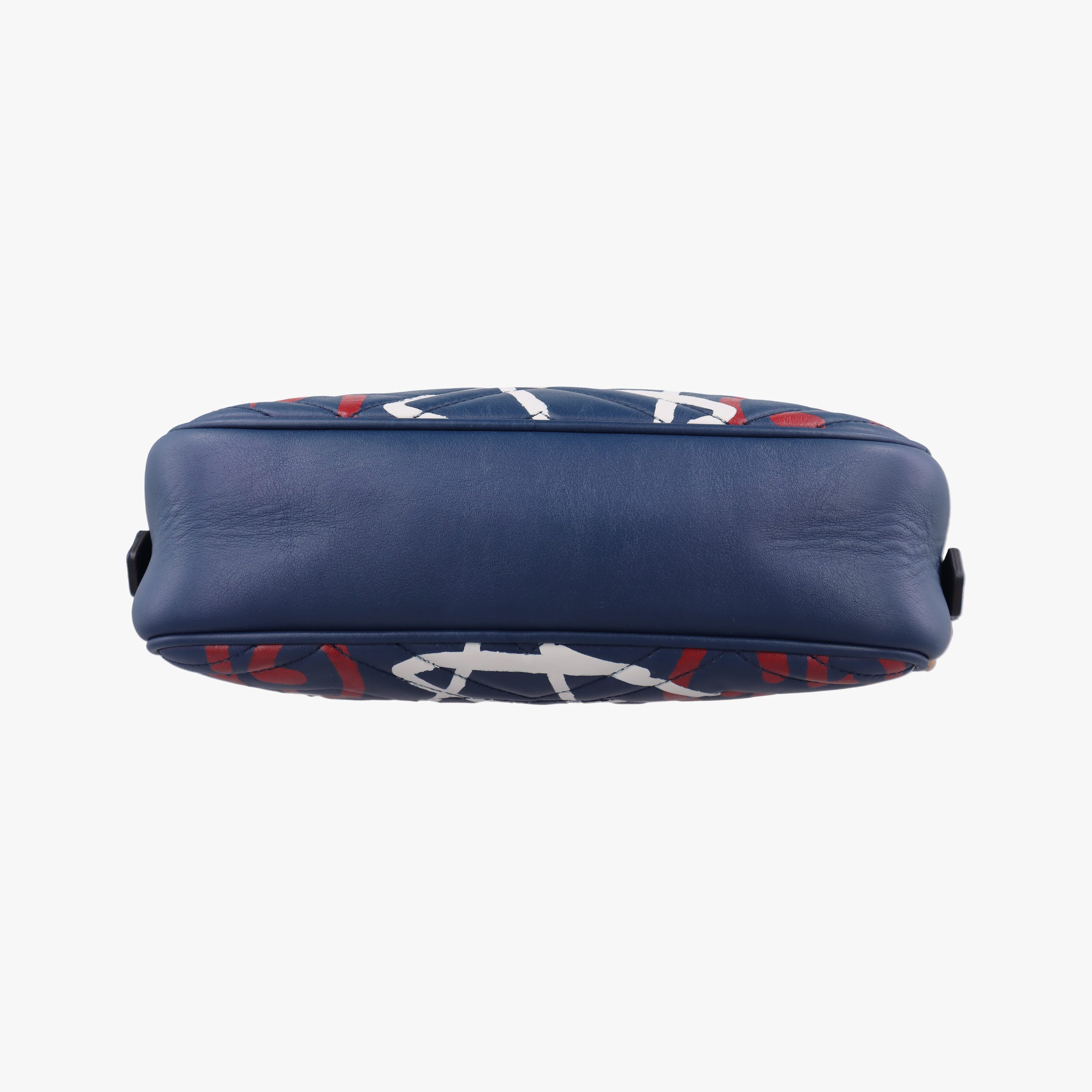 Pre-owned Gucci GG Marmont navy×Multicolour Leather 447632 shoulderbag | stylenewstar