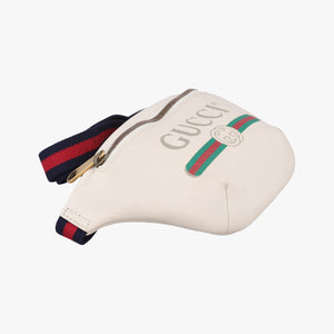 Pre-owned Gucci Print White Leather 527792 bum bag/waist bag | stylenewstar