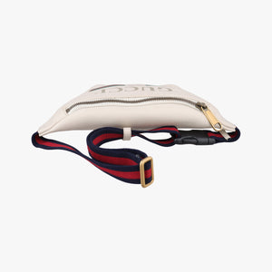 Pre-owned Gucci Print White Leather 527792 bum bag/waist bag | stylenewstar