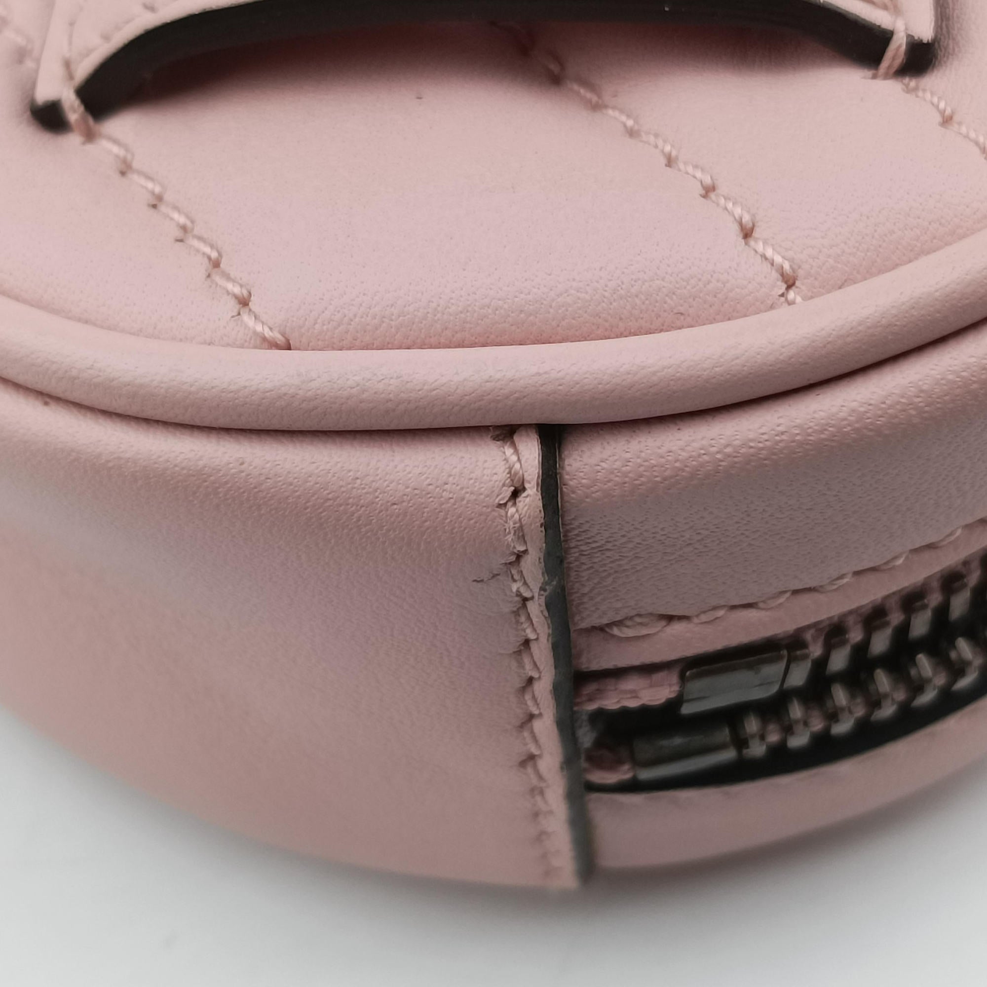 Pre-owned Gucci GG Marmont Pink Leather 476434 bum bag/waist bag | stylenewstar