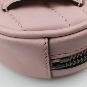 Pre-owned Gucci GG Marmont Pink Leather 476434 bum bag/waist bag | stylenewstar