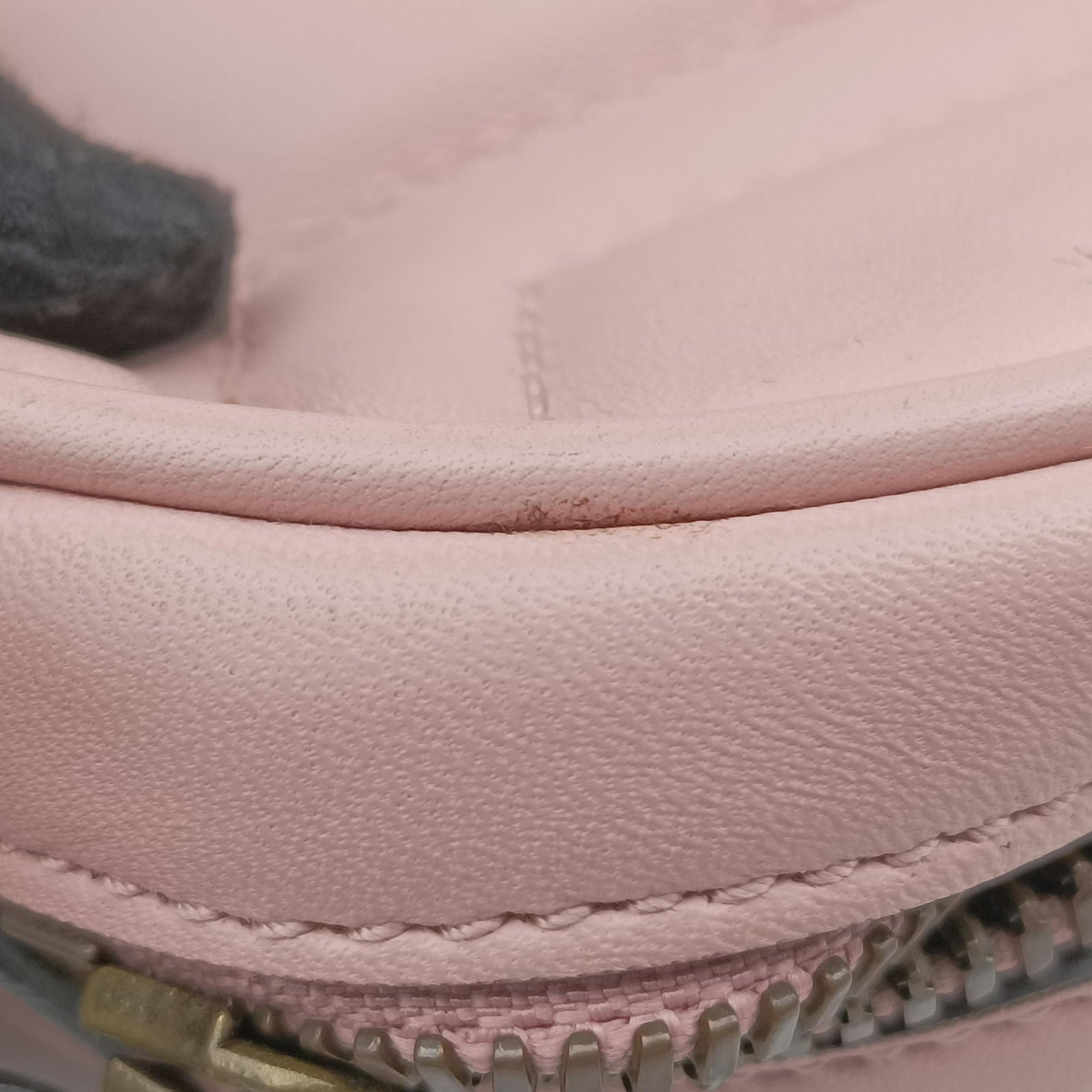 Pre-owned Gucci GG Marmont Pink Leather 476434 bum bag/waist bag | stylenewstar