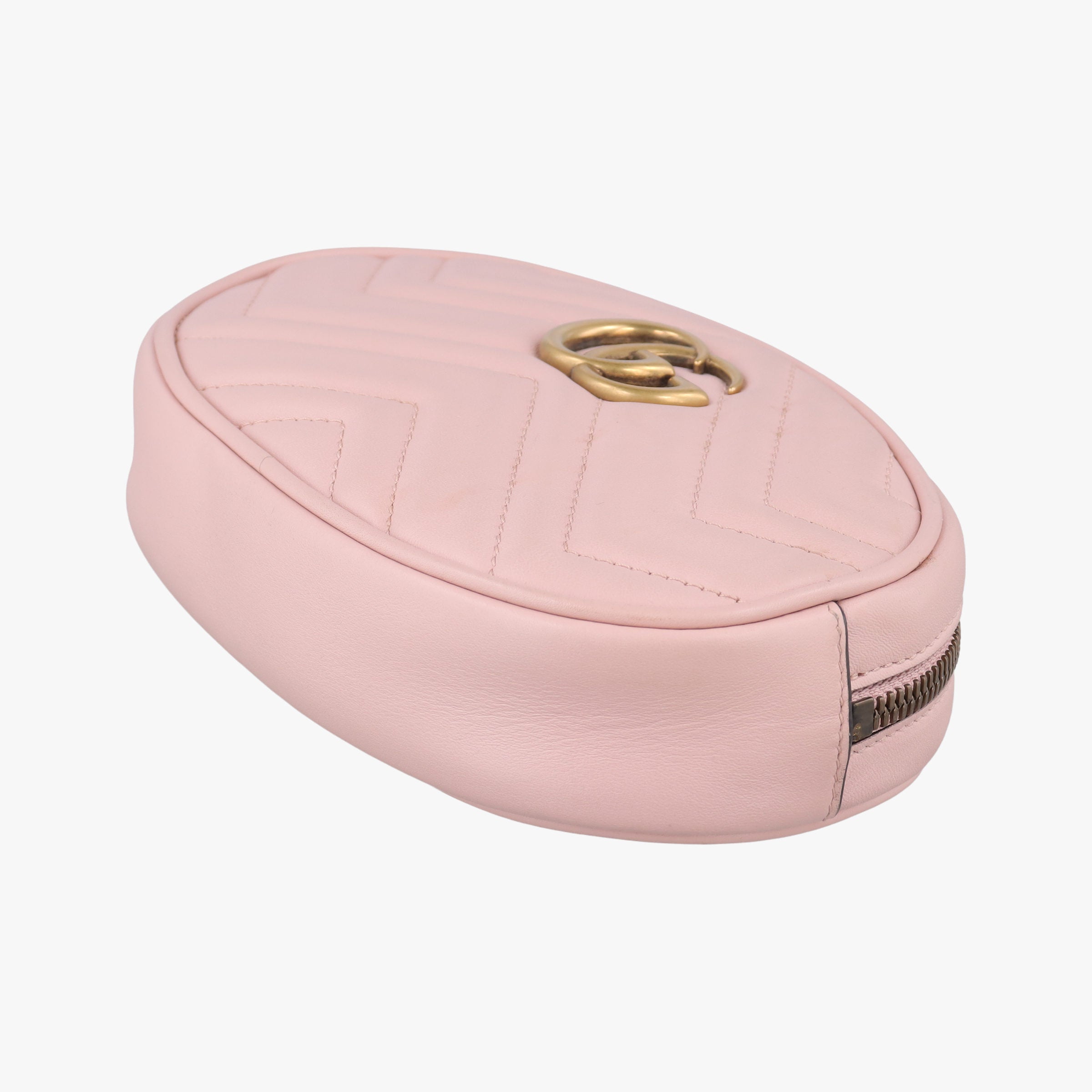 Pre-owned Gucci GG Marmont Pink Leather 476434 bum bag/waist bag | stylenewstar