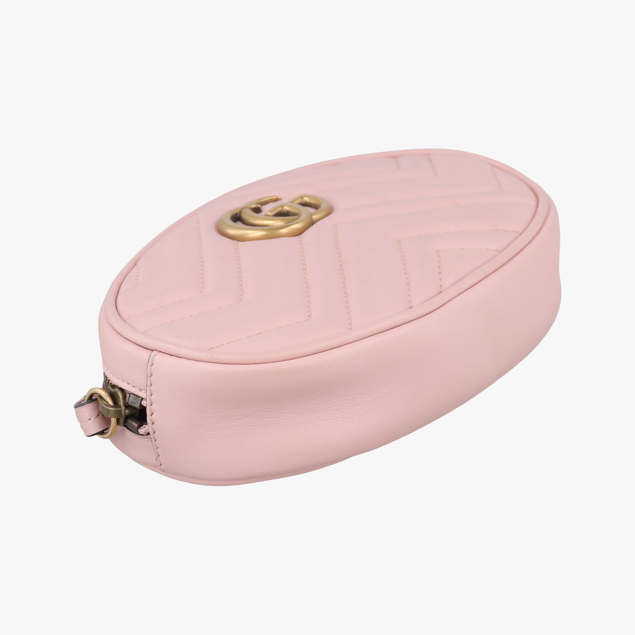Pre-owned Gucci GG Marmont Pink Leather 476434 bum bag/waist bag | stylenewstar