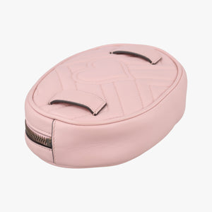Pre-owned Gucci GG Marmont Pink Leather 476434 bum bag/waist bag | stylenewstar