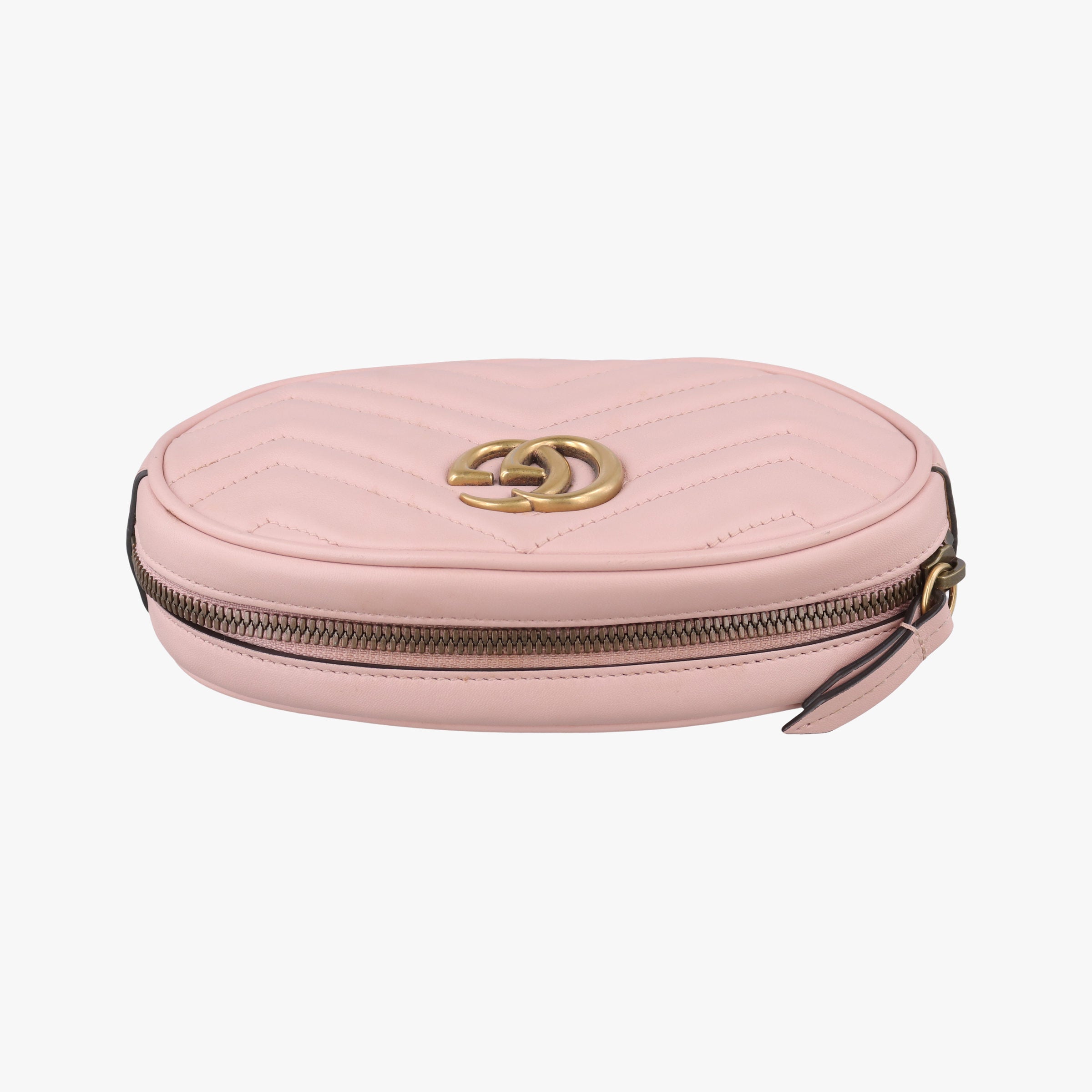 Pre-owned Gucci GG Marmont Pink Leather 476434 bum bag/waist bag | stylenewstar
