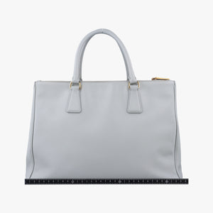 Pre-owned Prada Galleria Grey SAFFIANO Leather BN1801 shoulderbag | stylenewstar
