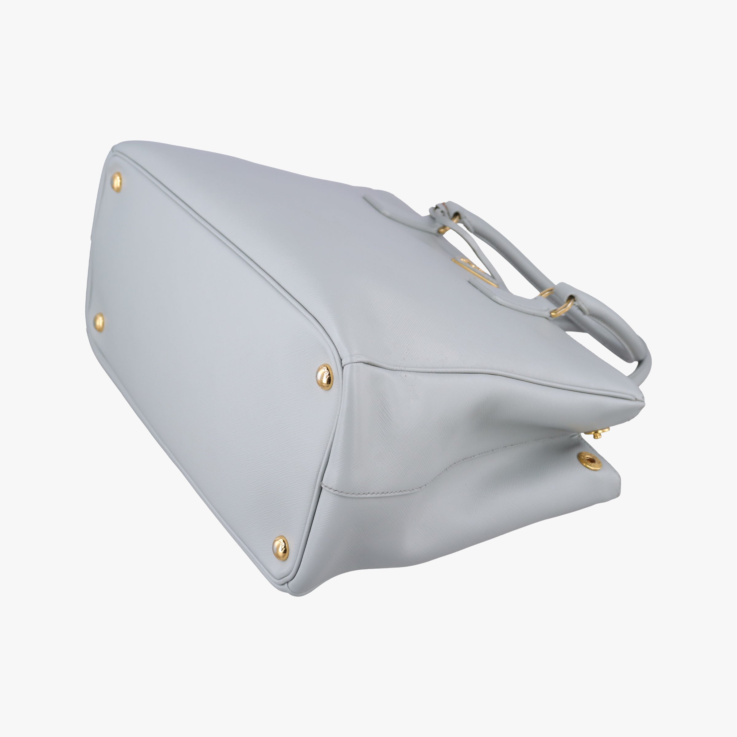 Pre-owned Prada Galleria Grey SAFFIANO Leather BN1801 shoulderbag | stylenewstar