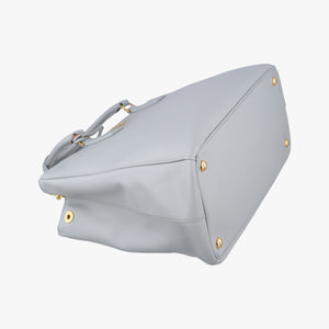 Pre-owned Prada Galleria Grey SAFFIANO Leather BN1801 shoulderbag | stylenewstar