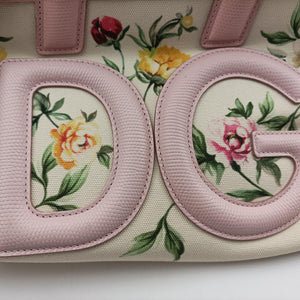 Vintage Dolce & Gabbana Floral Print Instabag White x Multicolor Canvas x Leather  shoulderbag | stylenewstar