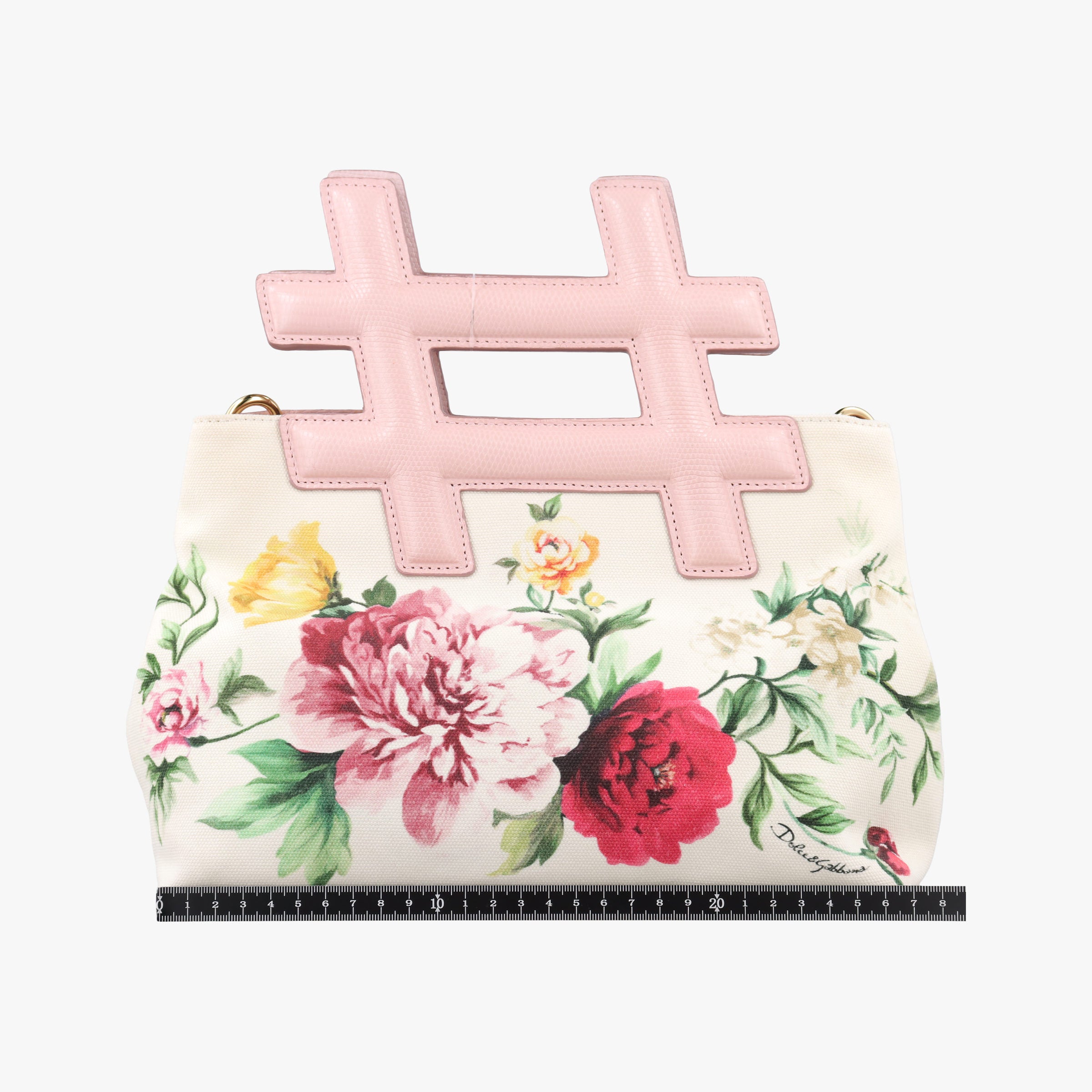 Vintage Dolce & Gabbana Floral Print Instabag White x Multicolor Canvas x Leather  shoulderbag | stylenewstar