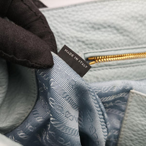Pre-owned Prada Galleria Blue Leather BN1801 shoulderbag | stylenewstar