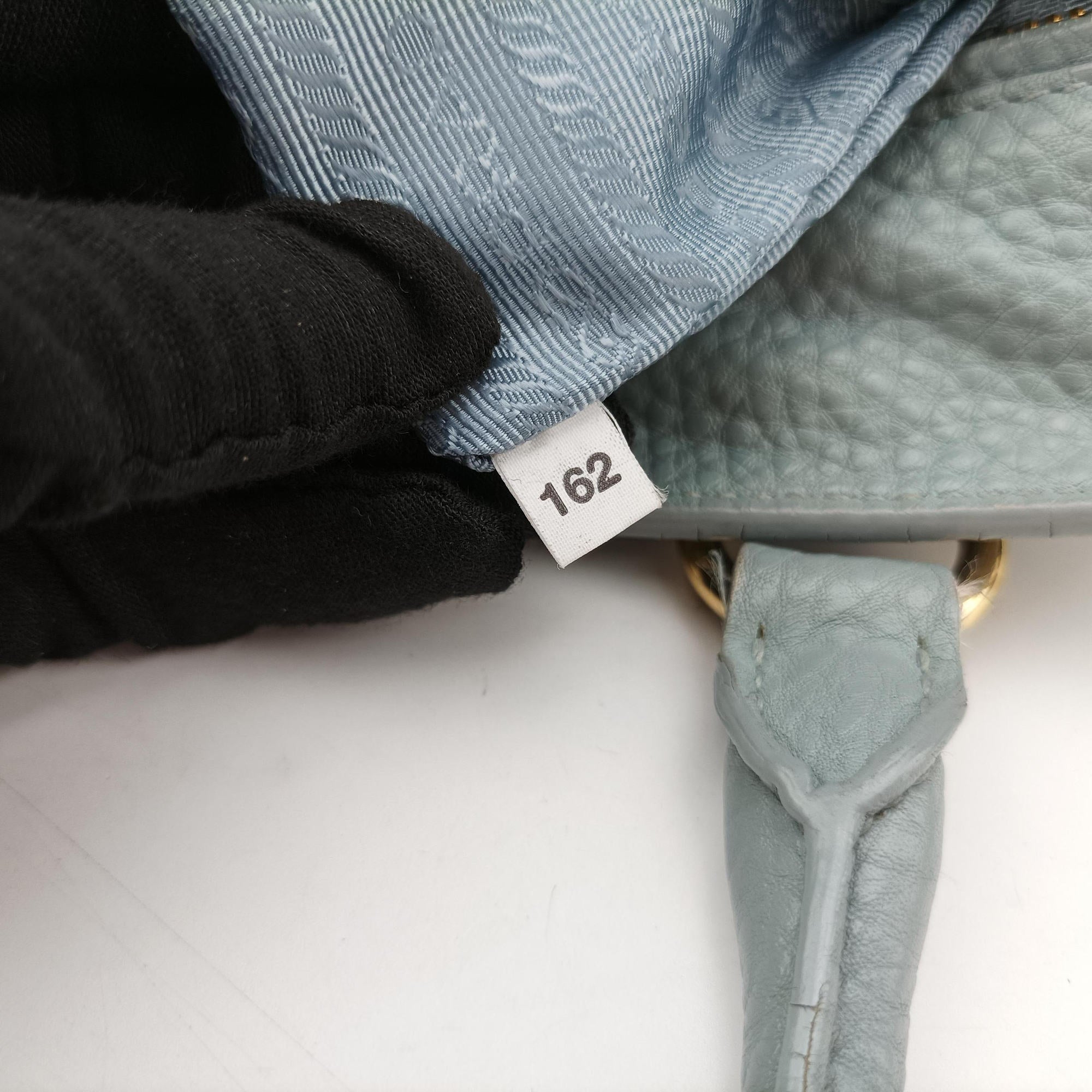 Pre-owned Prada Galleria Blue Leather BN1801 shoulderbag | stylenewstar