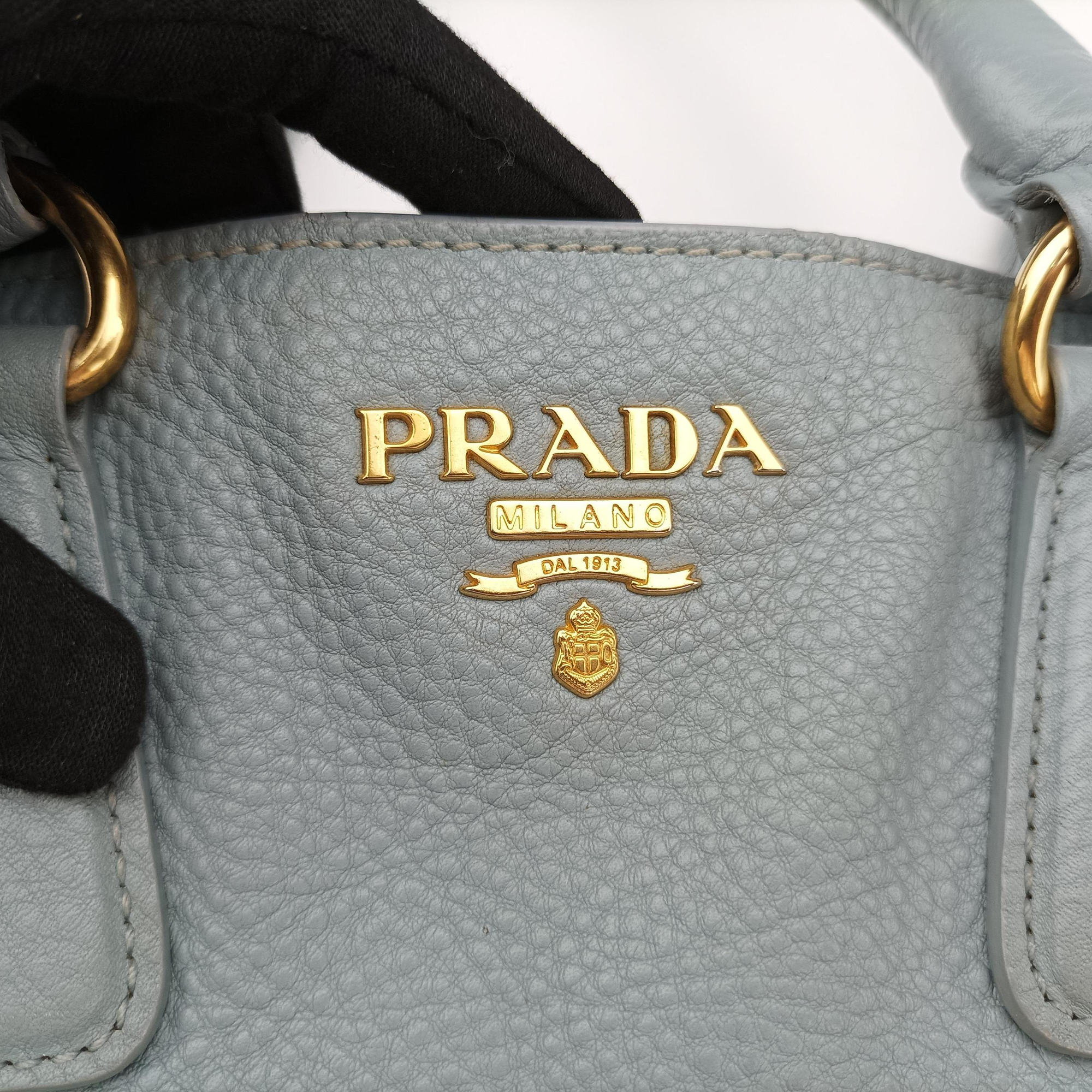 Pre-owned Prada Galleria Blue Leather BN1801 shoulderbag | stylenewstar