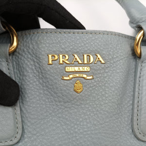 Pre-owned Prada Galleria Blue Leather BN1801 shoulderbag | stylenewstar