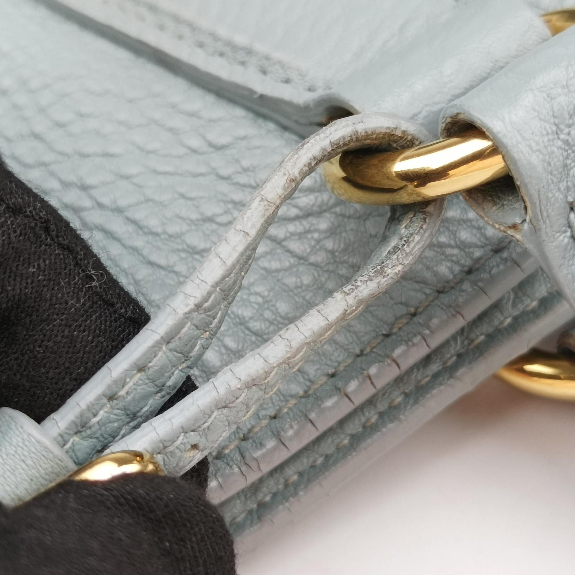 Pre-owned Prada Galleria Blue Leather BN1801 shoulderbag | stylenewstar