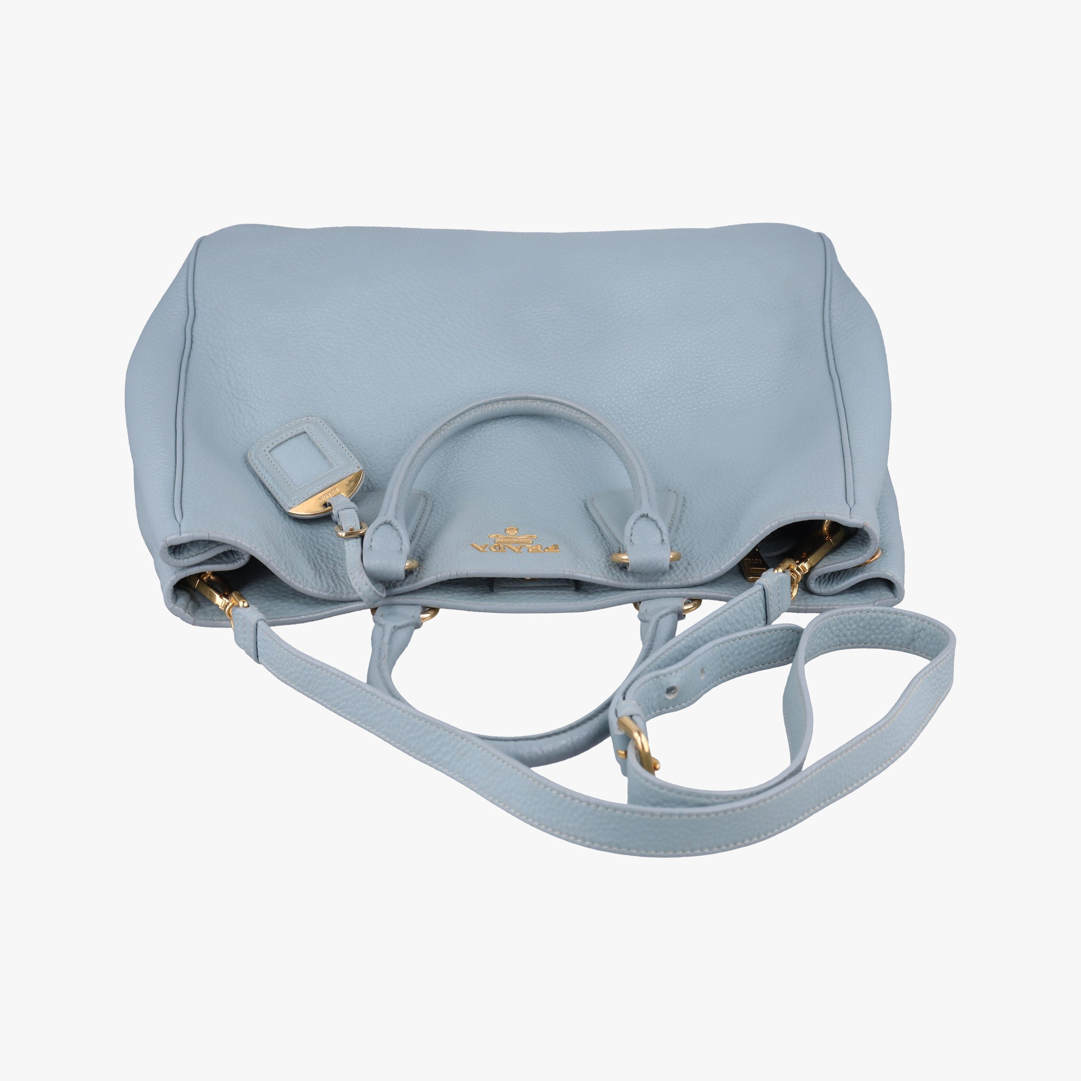 Pre-owned Prada Galleria Blue Leather BN1801 shoulderbag | stylenewstar