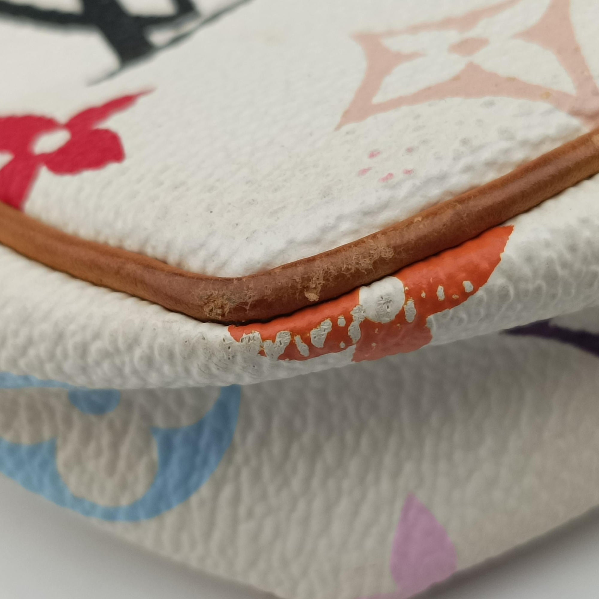 Pre-owned Louis Vuitton Pochette Accessoires white Monogram Multicolor M92649 shoulderbag | stylenewstar