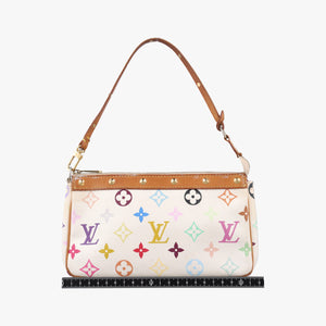 Pre-owned Louis Vuitton Pochette Accessoires white Monogram Multicolor M92649 shoulderbag | stylenewstar