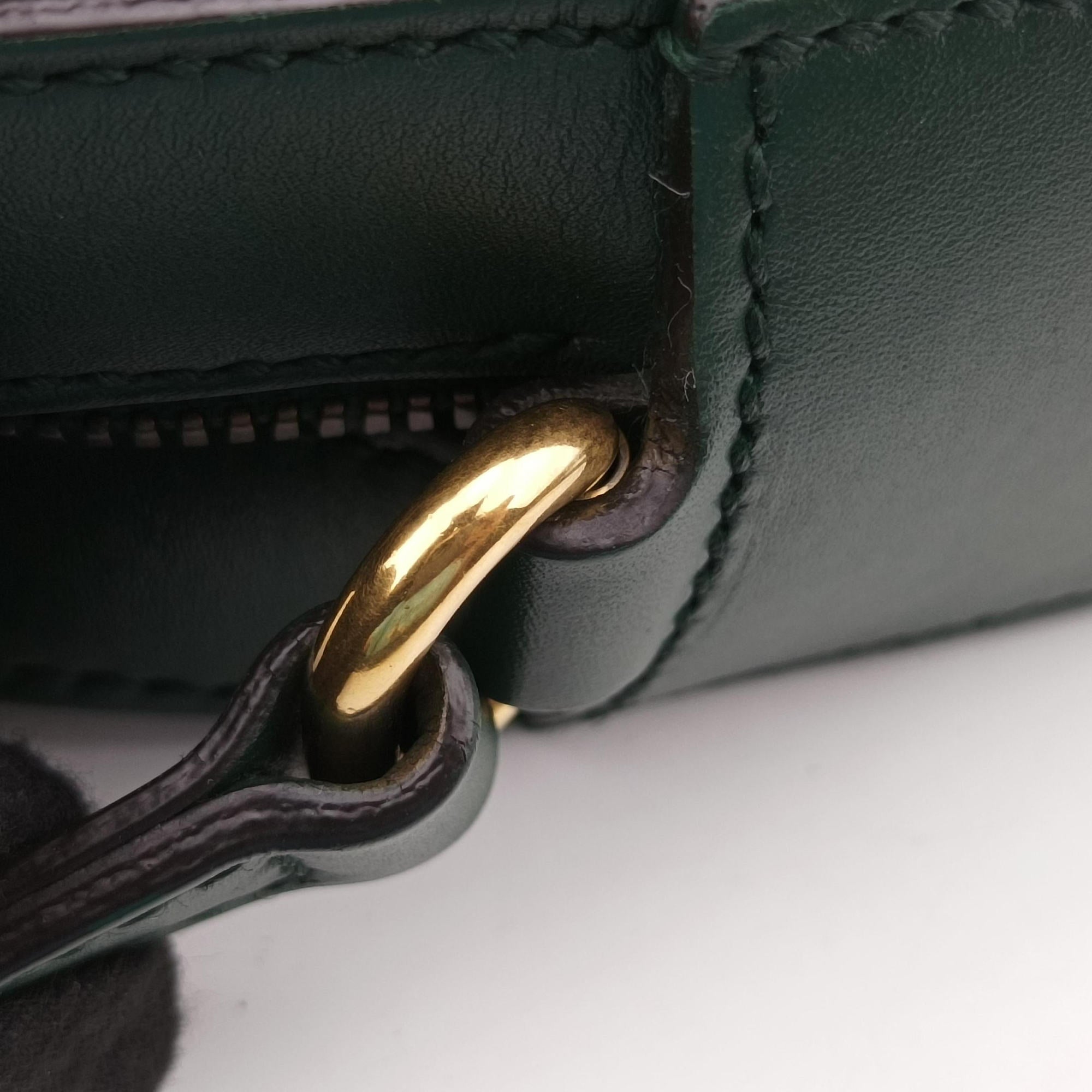 Secondhand Gucci Bee Web Green Leather 412008 shoulderbag | stylenewstar